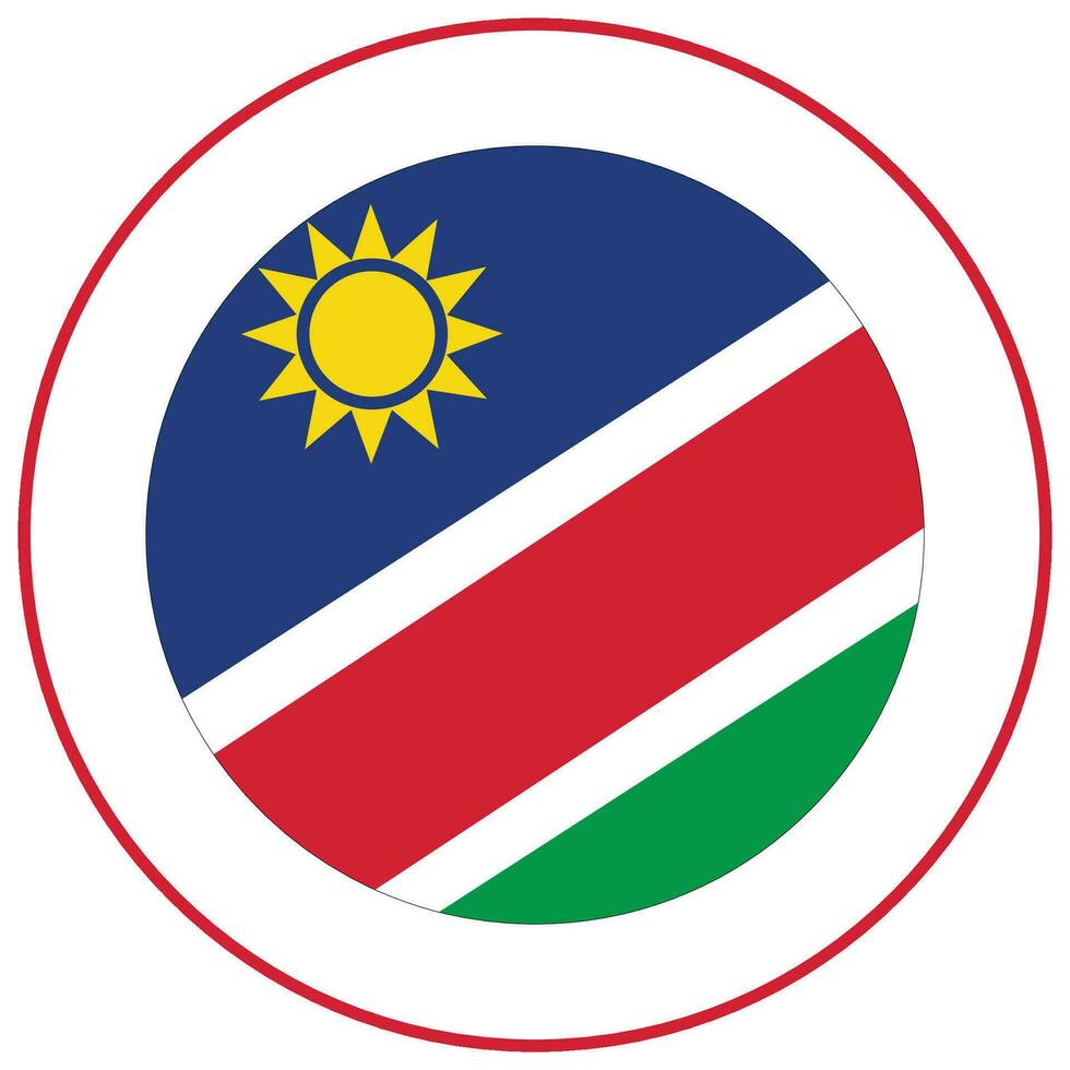 Namibia flag design shape. Flag of Namibia design shape vector