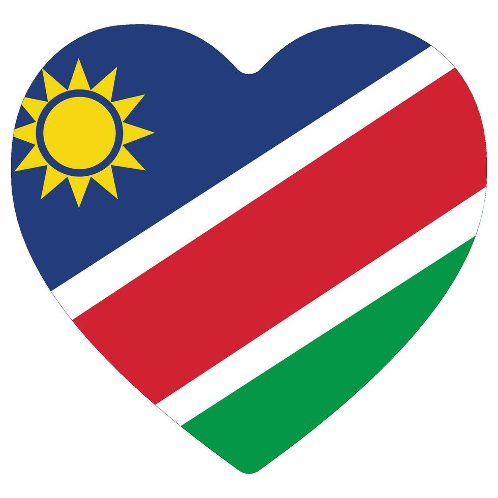 Namibia flag design shape. Flag of Namibia design shape vector