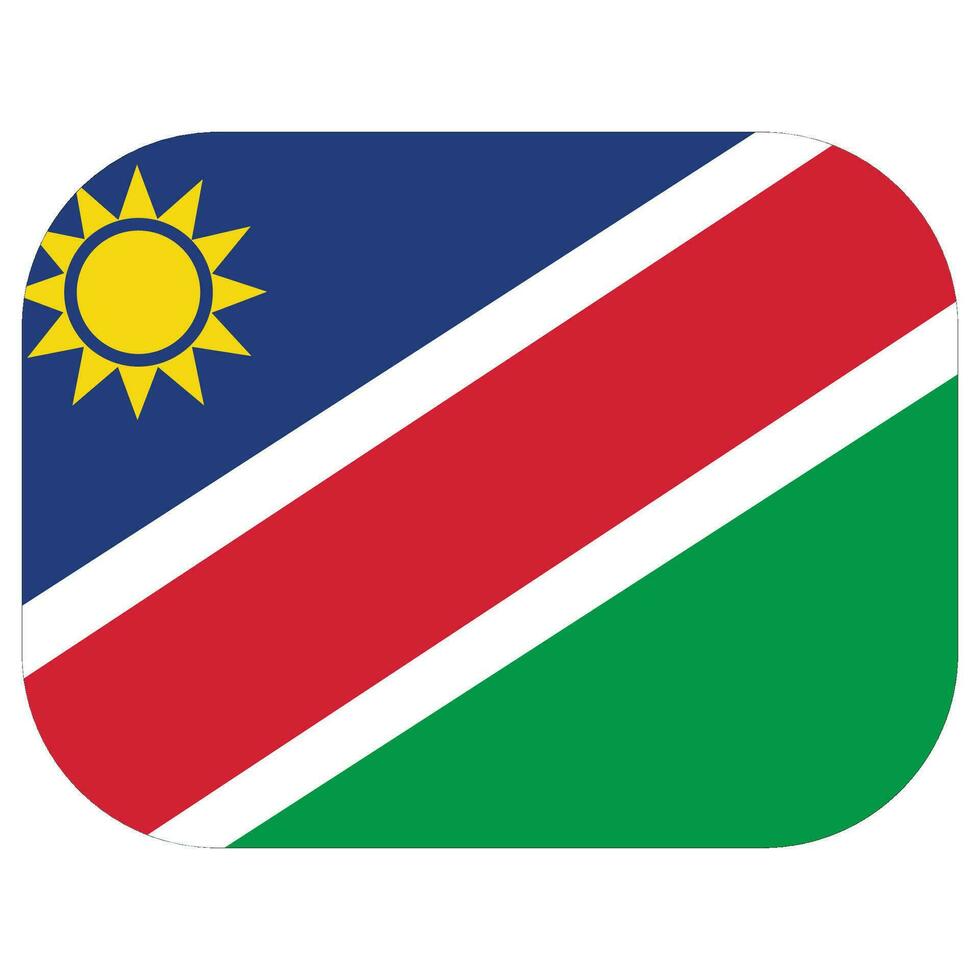 Namibia flag design shape. Flag of Namibia design shape vector