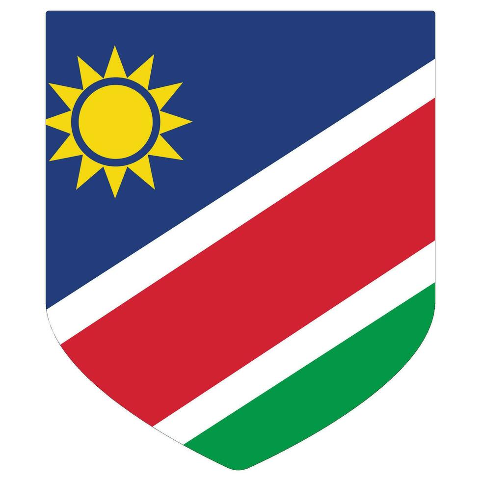 Namibia flag design shape. Flag of Namibia design shape vector