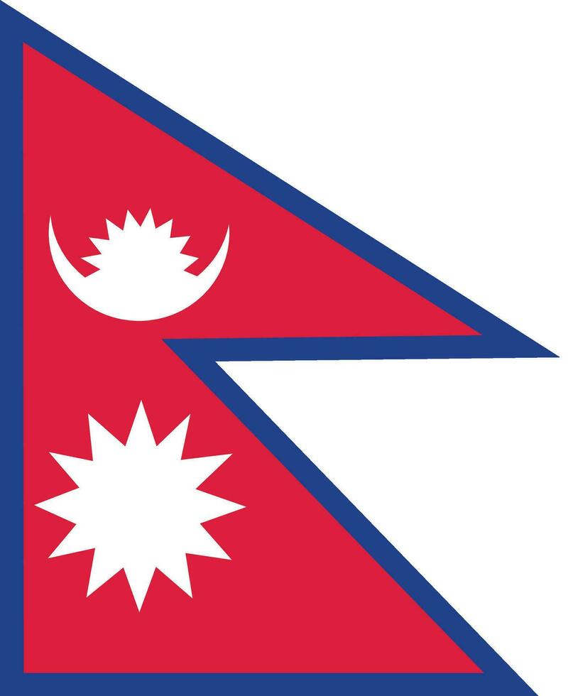 Nepal flag shape. Flag of Nepal vector