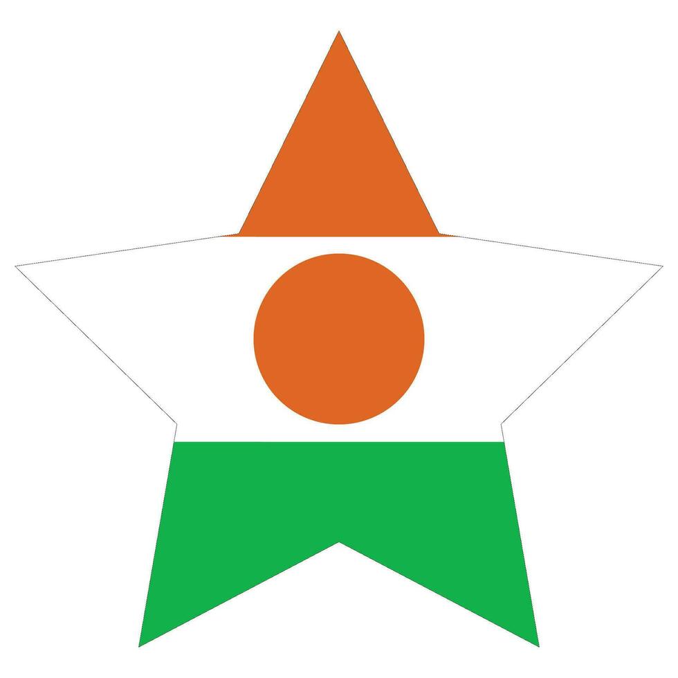 Niger flag shape. Flag of Niger design shape. vector