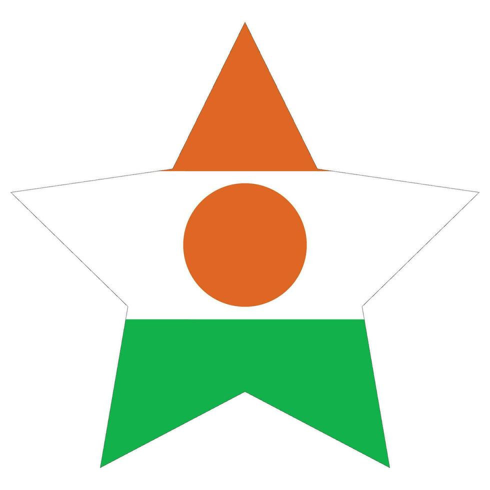 Niger flag shape. Flag of Niger design shape. vector