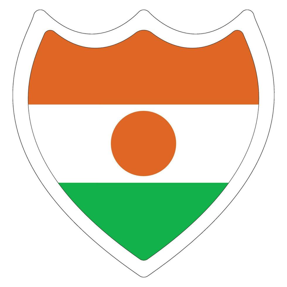 Niger flag shape. Flag of Niger design shape. vector