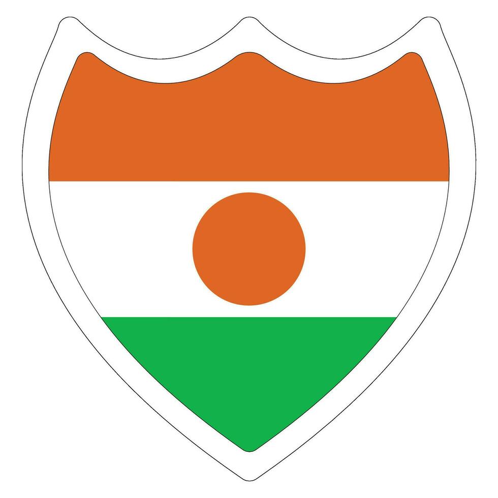 Niger flag shape. Flag of Niger design shape. vector