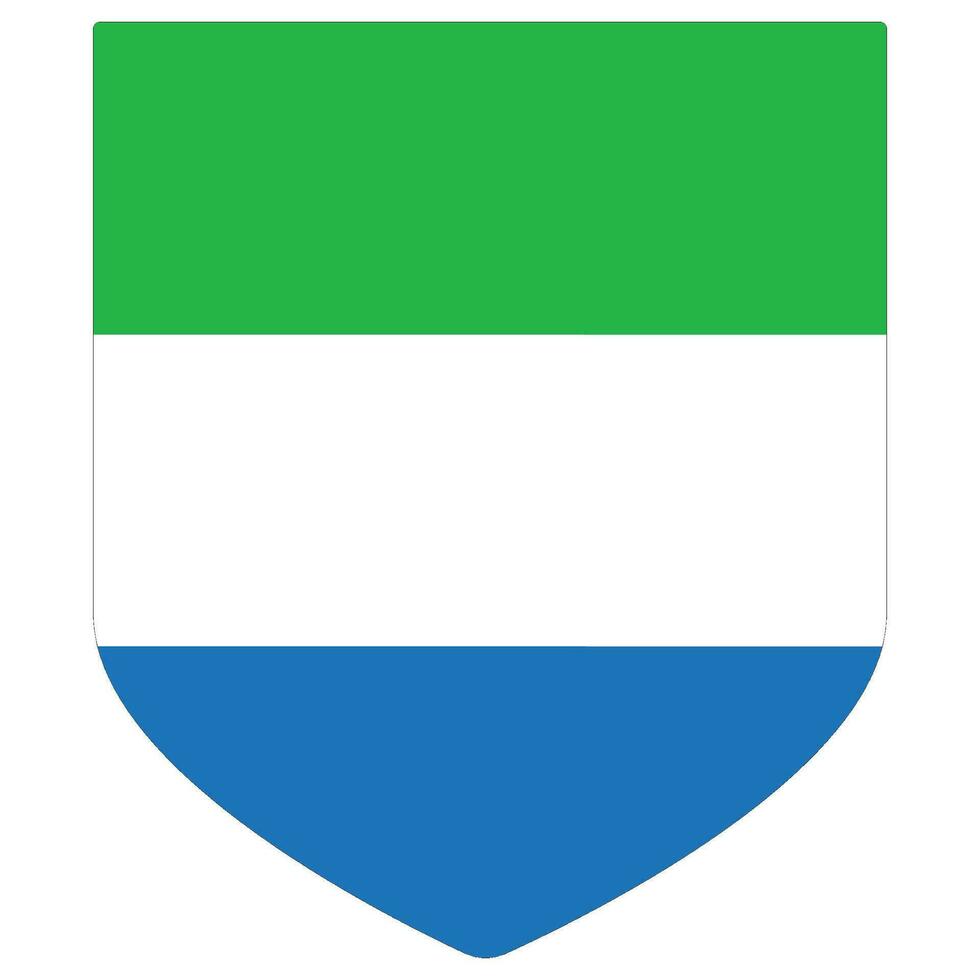 Sierra Leone flag design shape. Fag of Sierra Leone icon vector