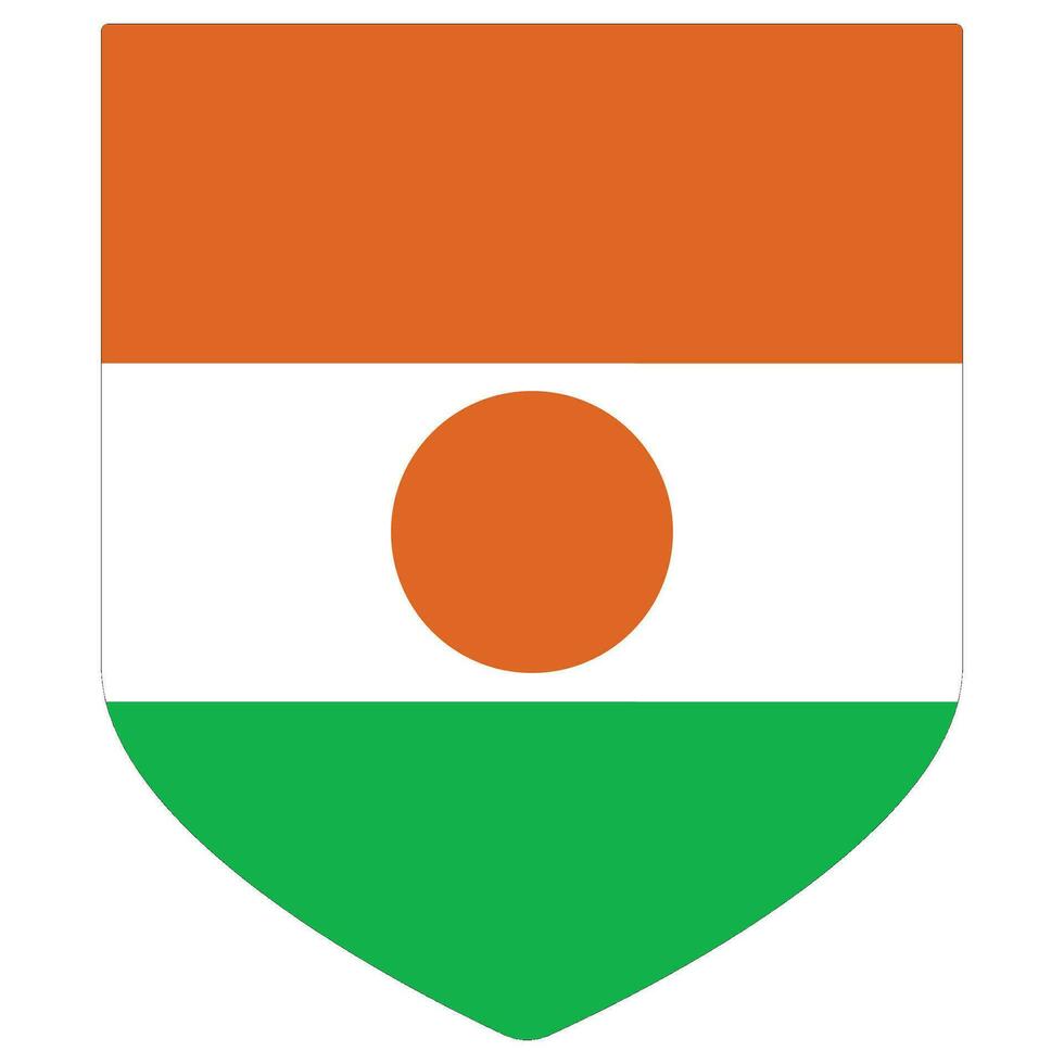 Niger flag shape. Flag of Niger design shape. vector