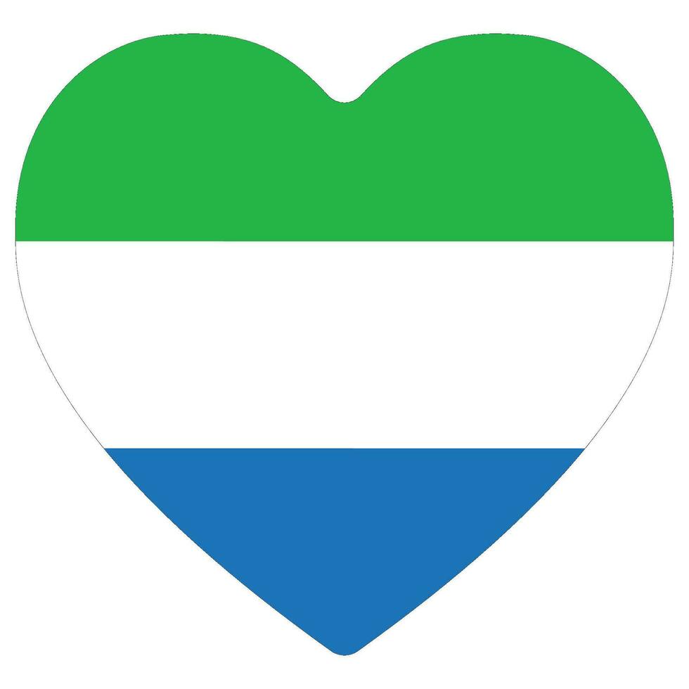Sierra Leone flag design shape. Fag of Sierra Leone icon vector