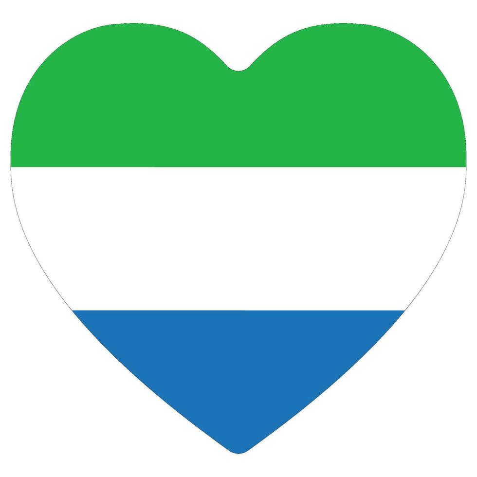 Sierra Leone flag design shape. Fag of Sierra Leone icon vector
