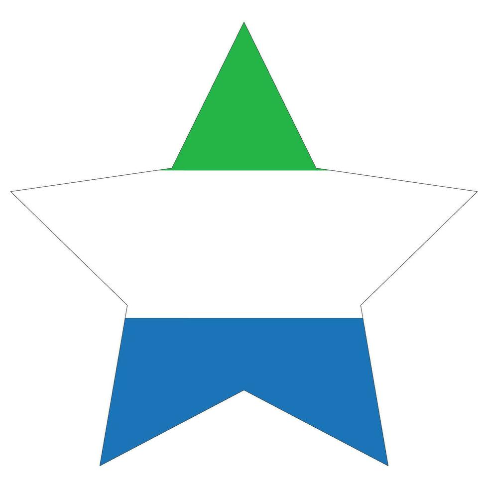Sierra Leone flag design shape. Fag of Sierra Leone icon vector