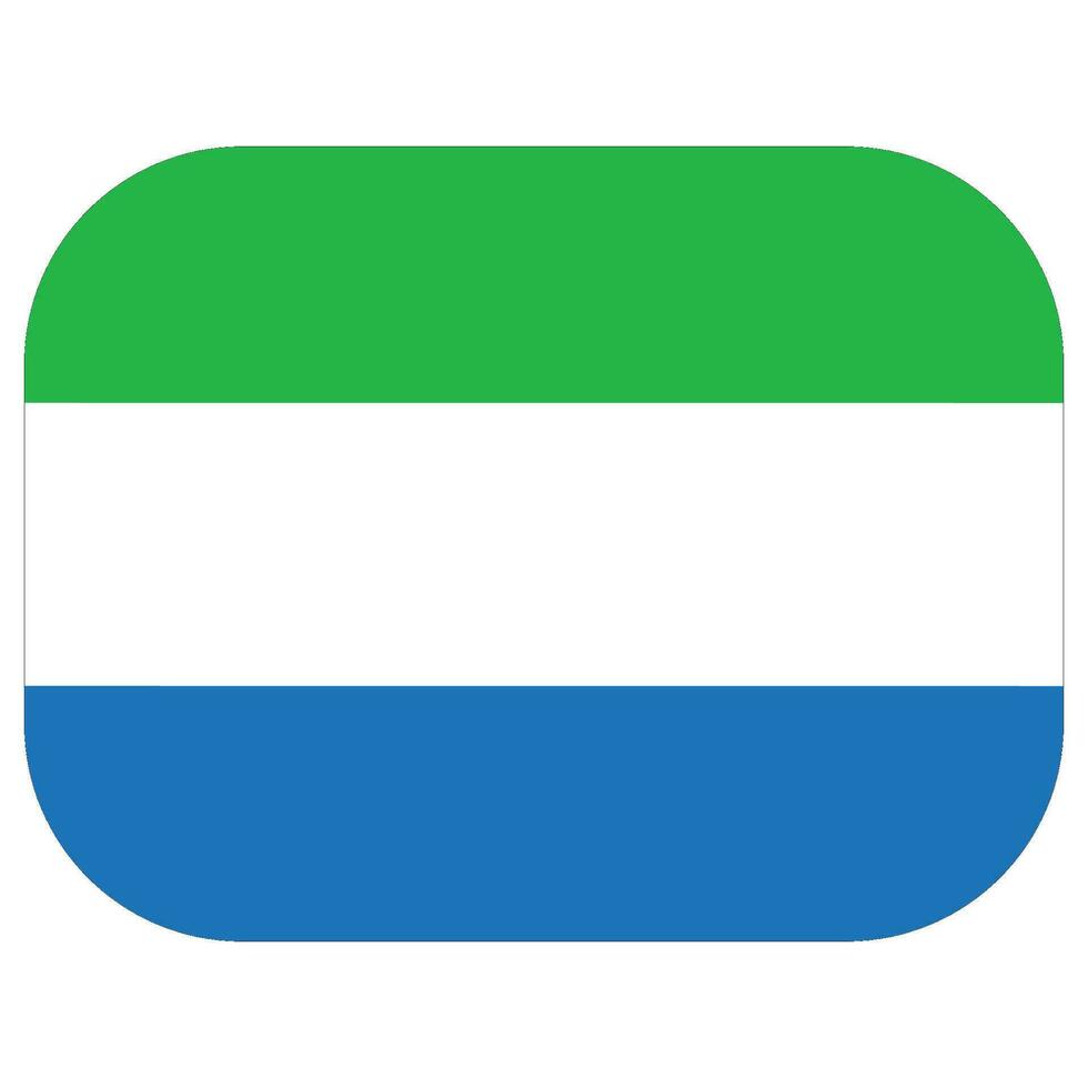 Sierra Leone flag design shape. Fag of Sierra Leone icon vector