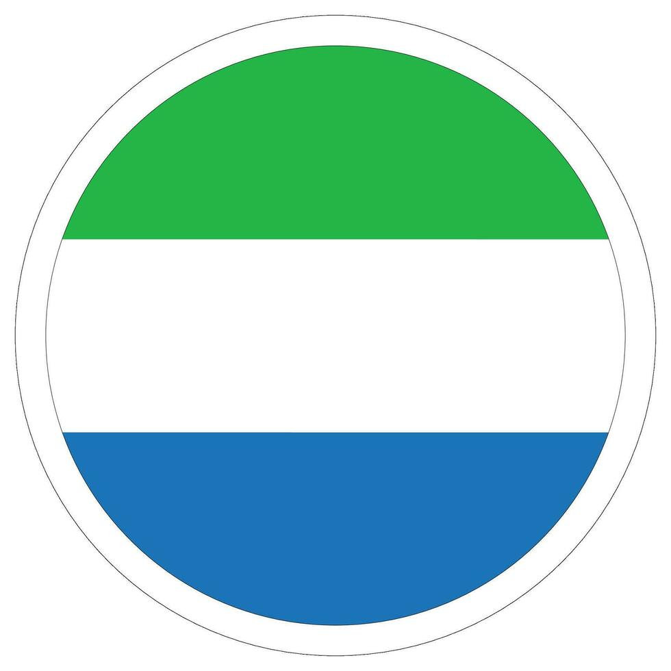 Sierra Leone flag design shape. Fag of Sierra Leone icon vector