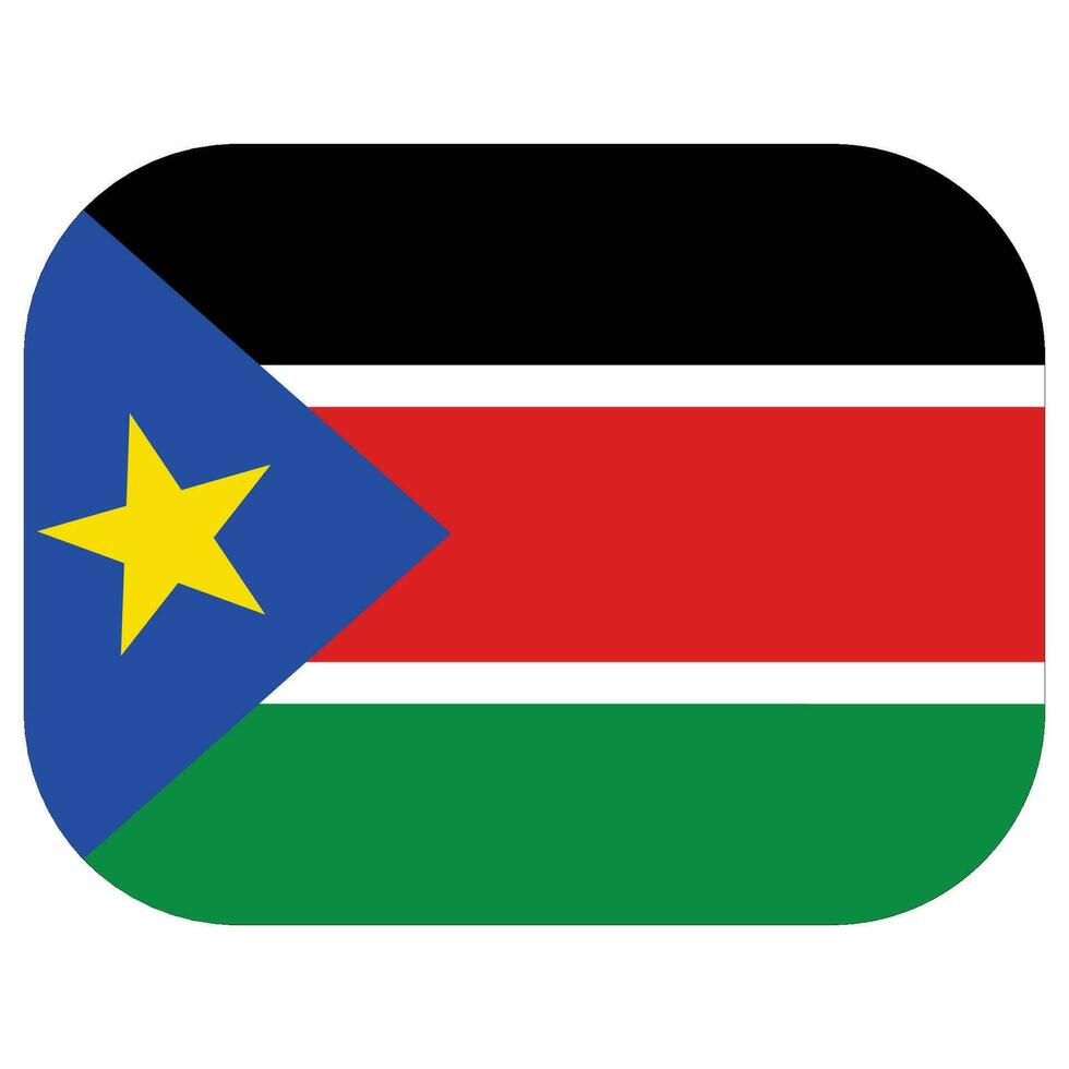 South Sudan flag. Flag of South Sudan design shape. vector