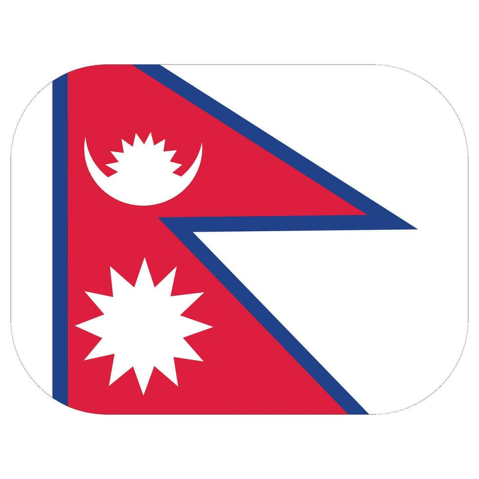 Nepal flag shape. Flag of Nepal vector