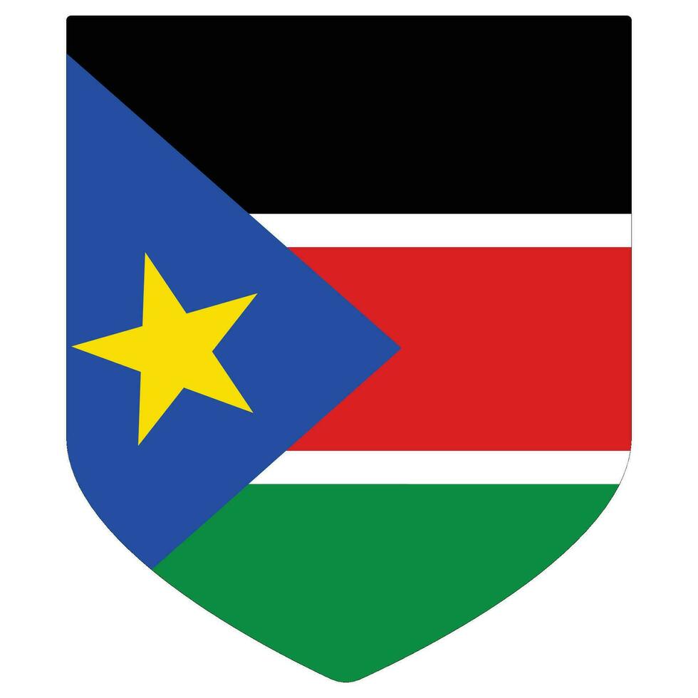 South Sudan flag. Flag of South Sudan design shape. vector