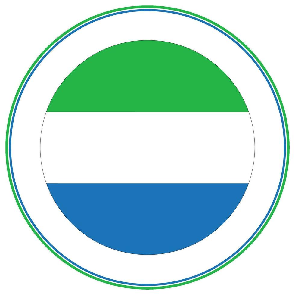 Sierra Leone flag design shape. Fag of Sierra Leone icon vector