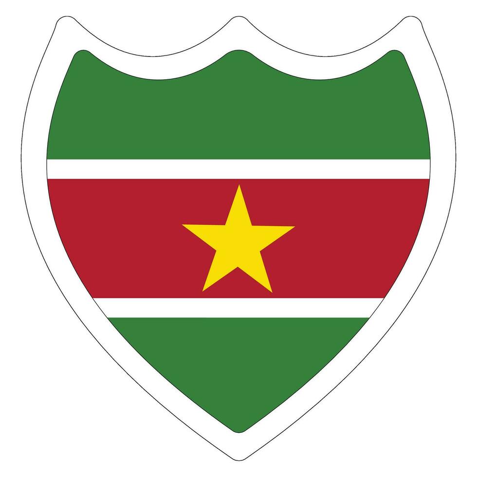 Suriname flag design shape. Flag of Suriname design shape. vector