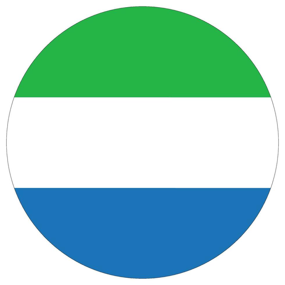 Sierra Leone flag design shape. Fag of Sierra Leone icon vector