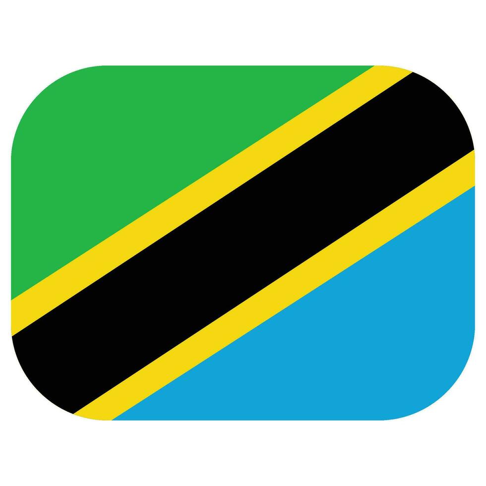 Tanzania flag design shape. Flag of Tanzania design shape vector