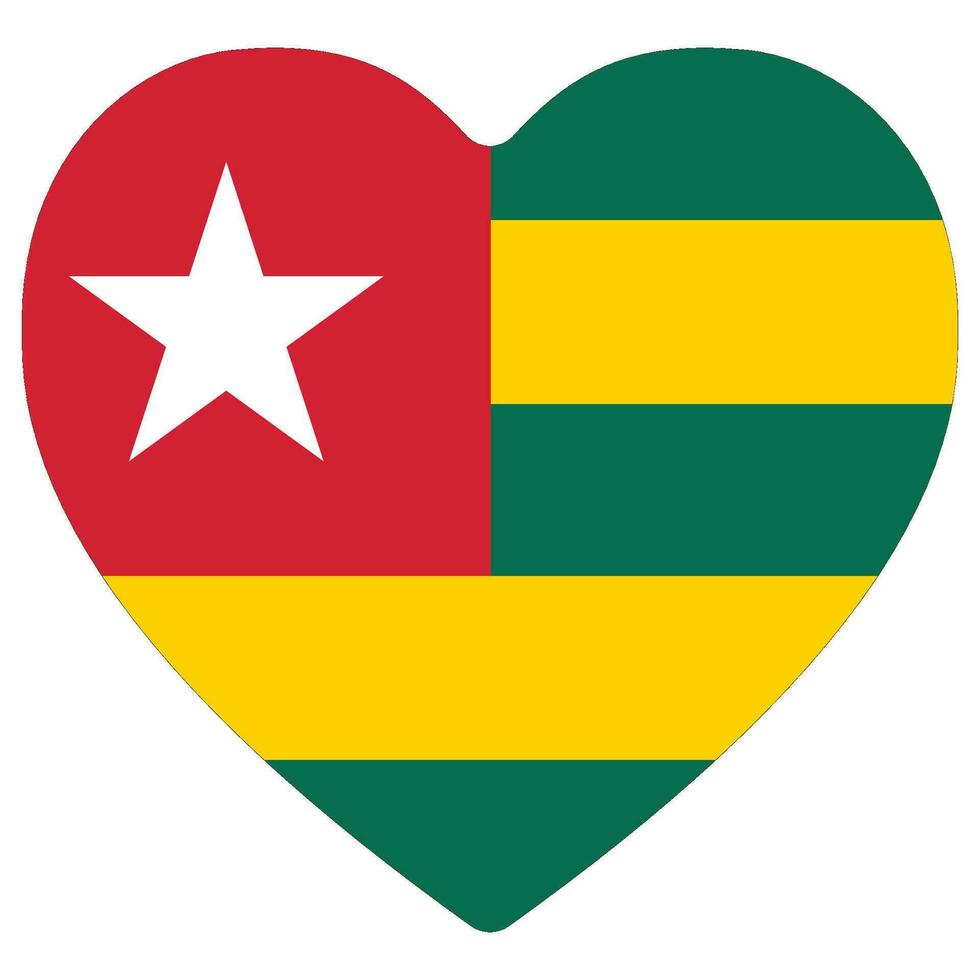Togo flag. Togo flag shape vector