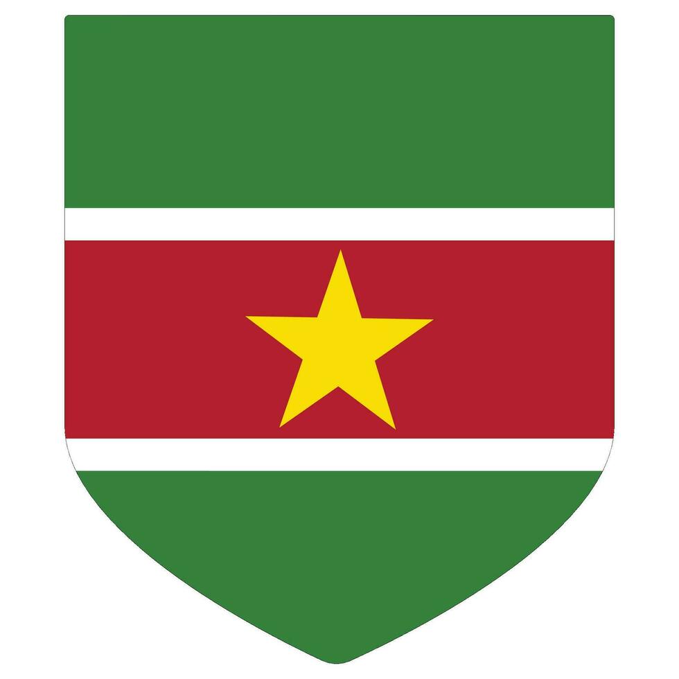 Suriname flag design shape. Flag of Suriname design shape. vector