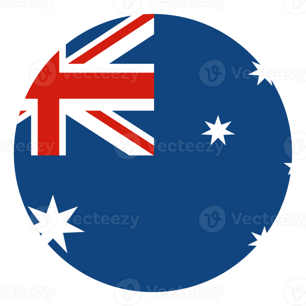 Flag of Australia in design shape. The Australian flag in design shape png