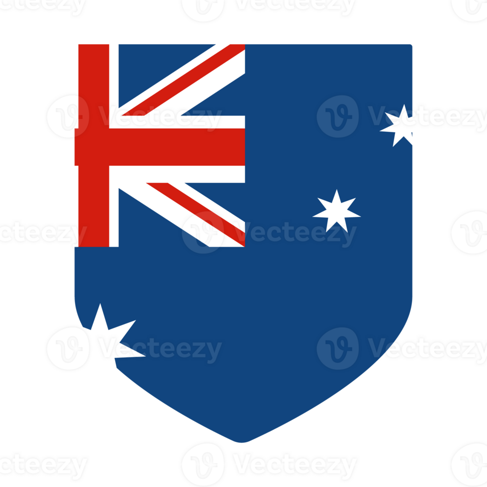 Flag of Australia in design shape. The Australian flag in design shape png