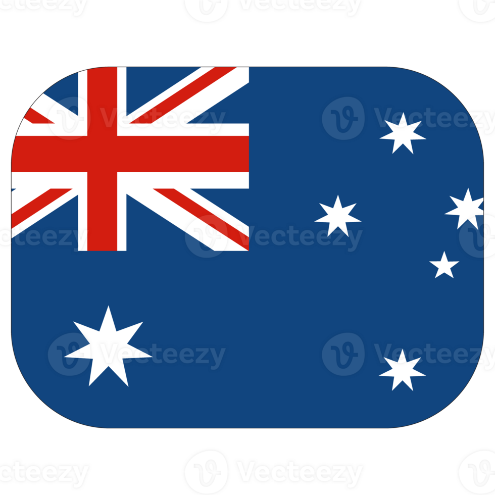 Flag of Australia in design shape. The Australian flag in design shape png