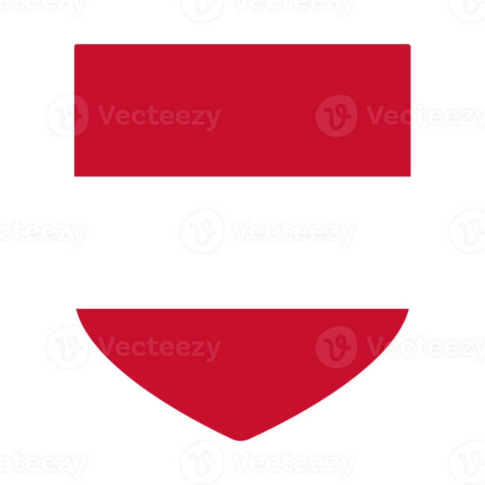 Austrian flag in shape design. Flag of Austria in shape design png