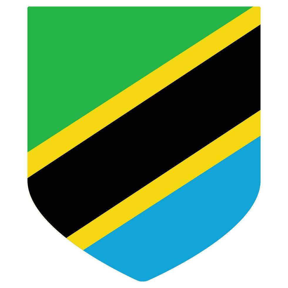 Tanzania bandera diseño forma. bandera de Tanzania diseño forma vector