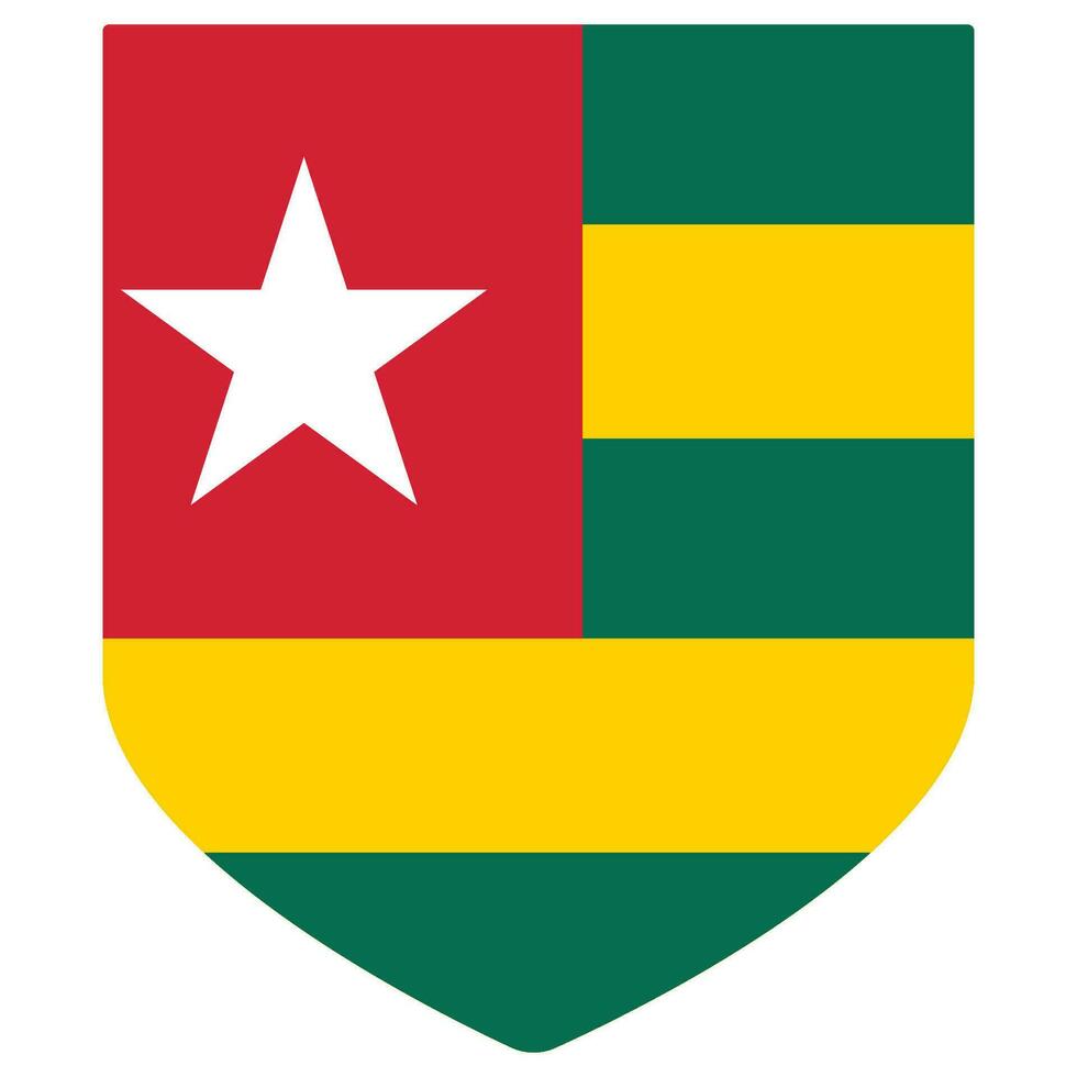 Togo flag. Togo flag shape vector
