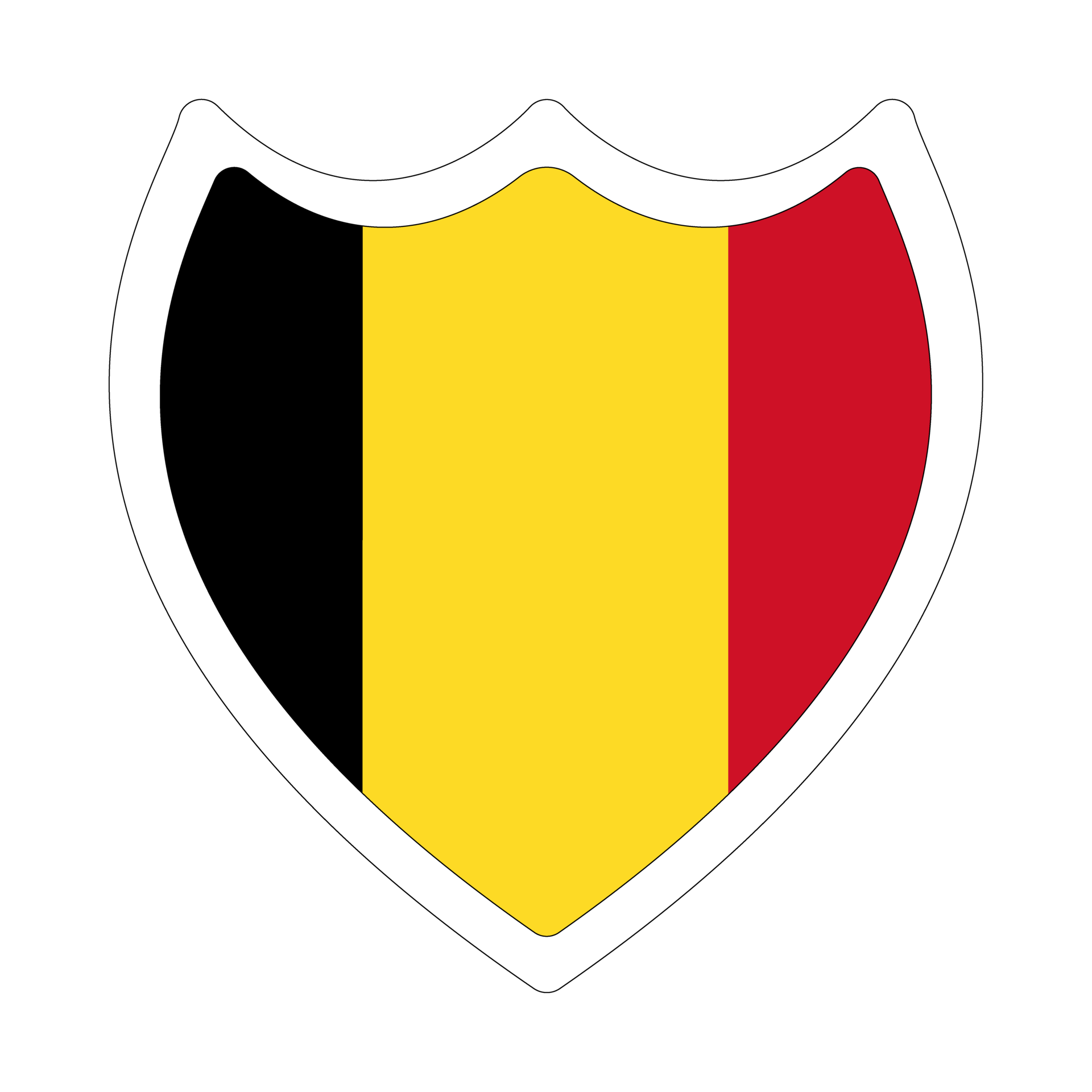 Flag of Belgium in design shape. Belgium flag 25862588 PNG