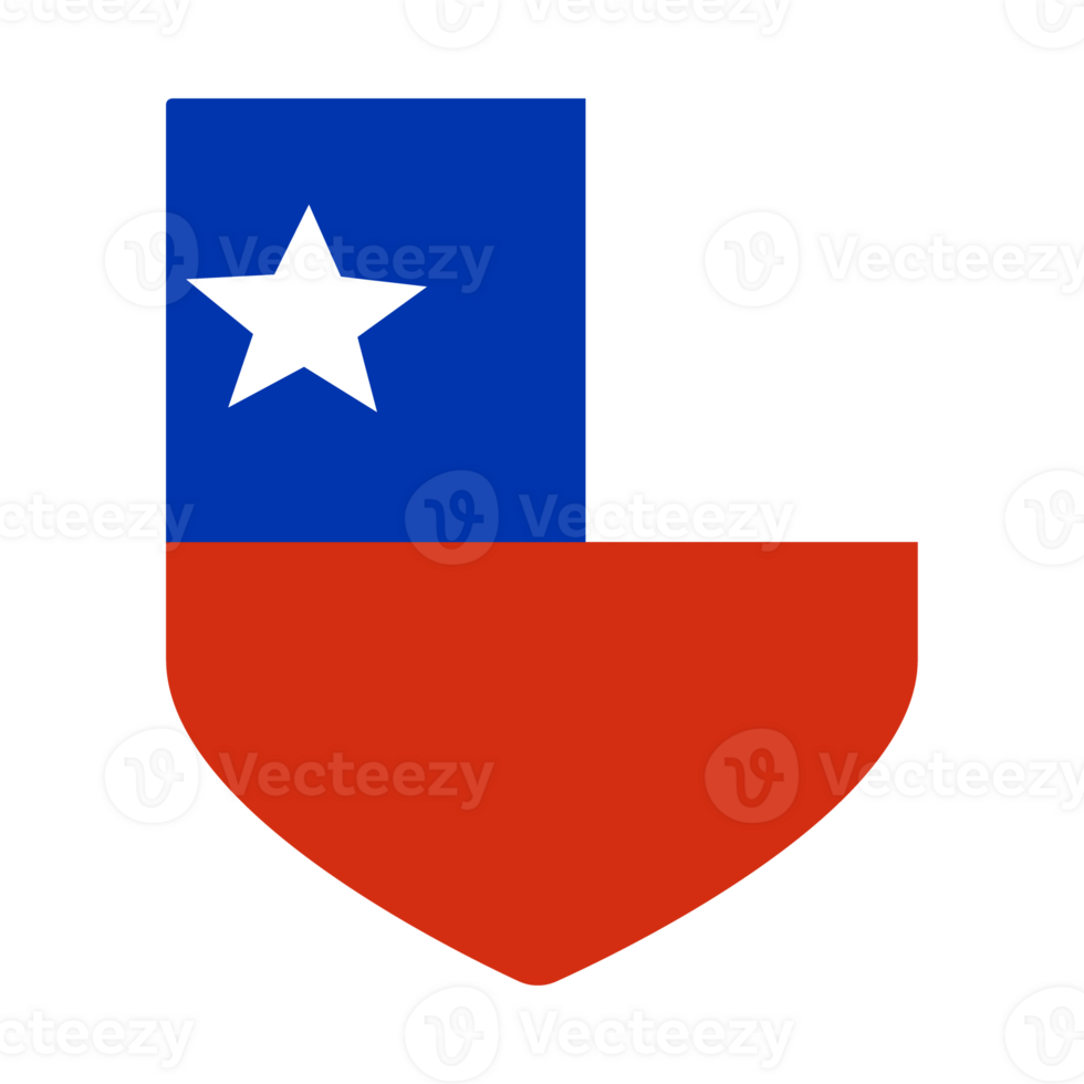 Flag of Chile in shape. Chile Flag in shape png