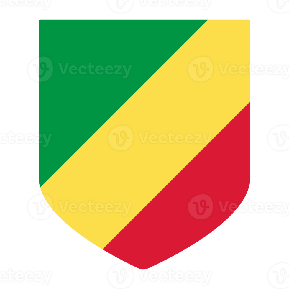Congo flag in design shape. Flag of Congo in design shape. png