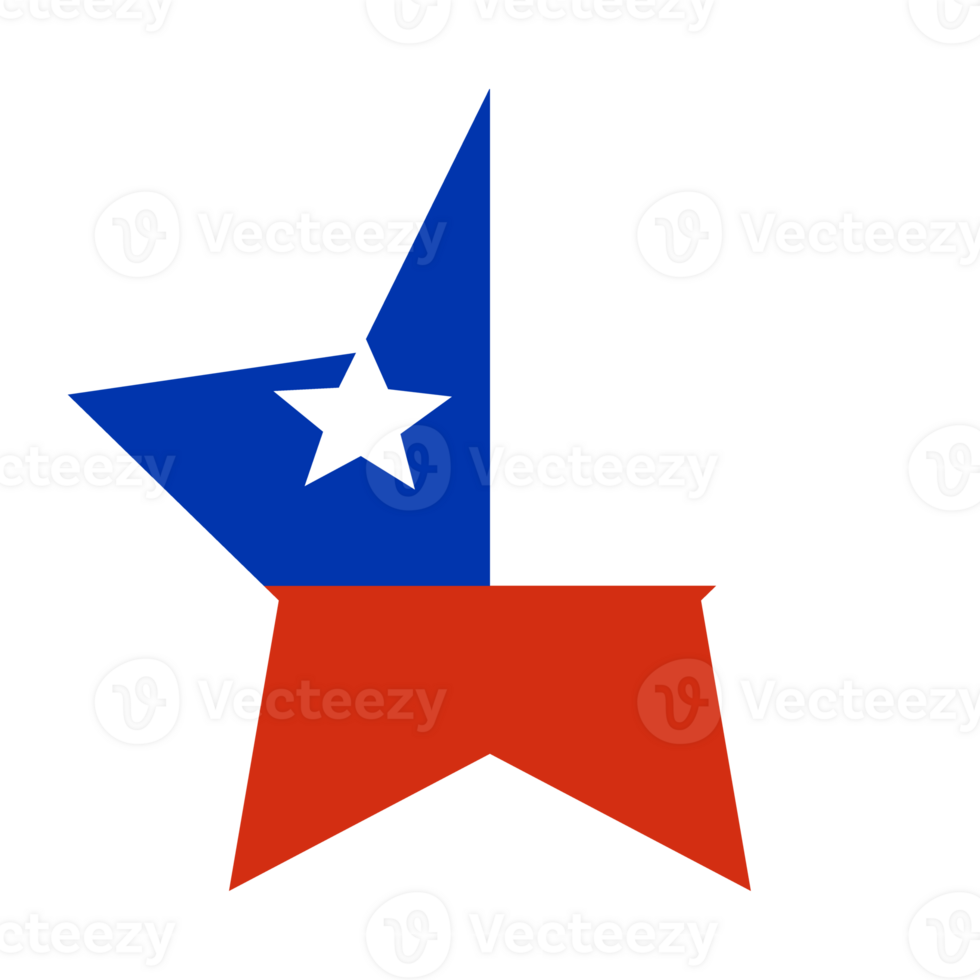 Flag of Chile in shape. Chile Flag in shape png