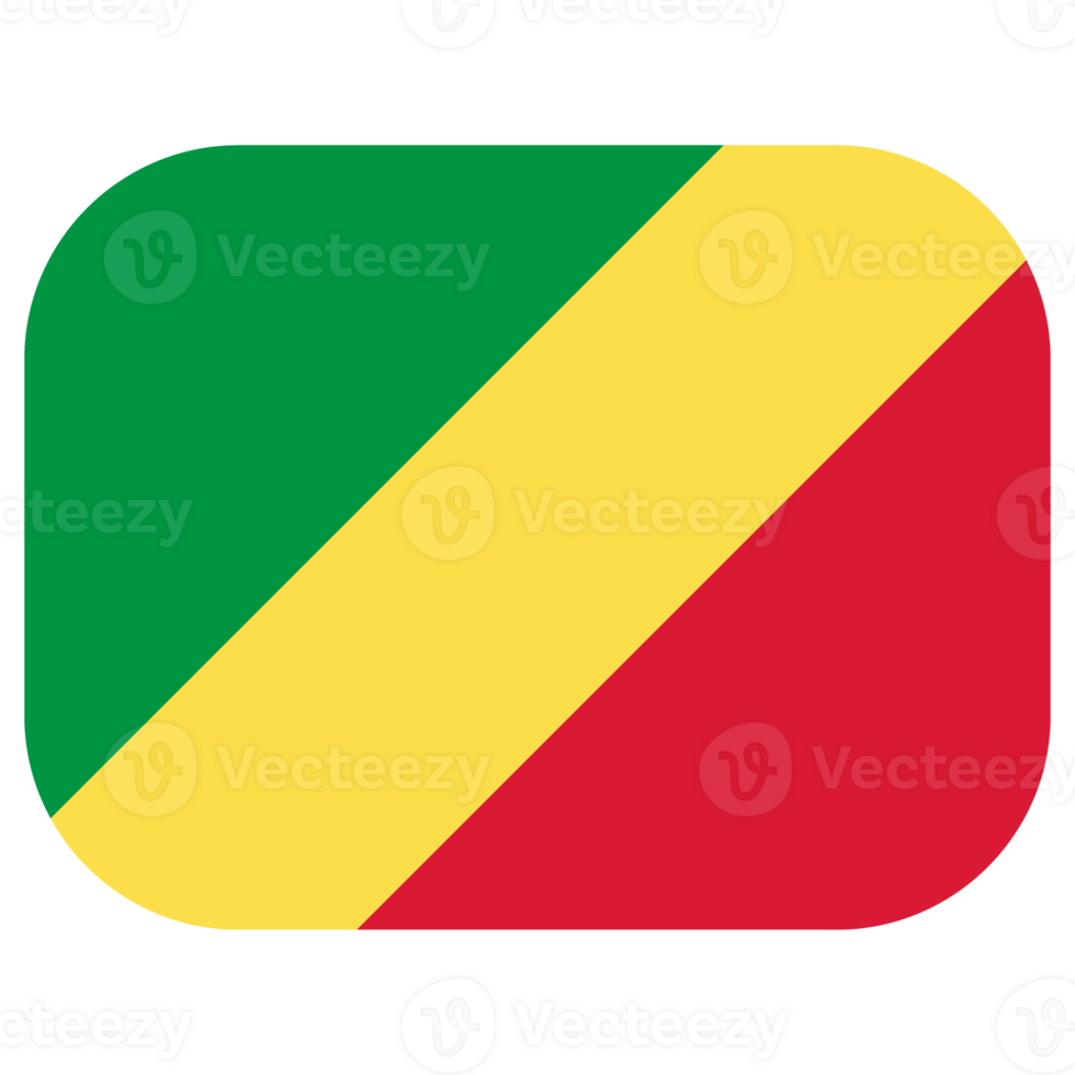 Congo flag in design shape. Flag of Congo in design shape. png
