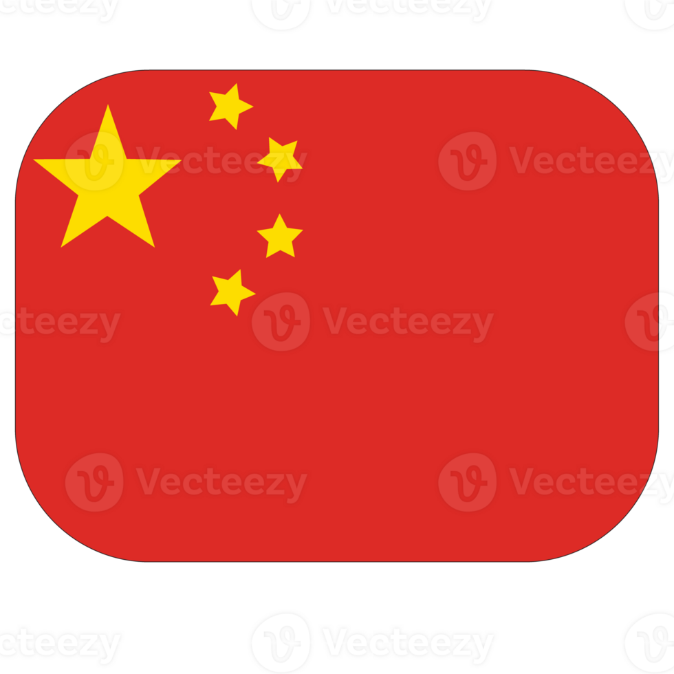 Chinese flag in design shape. Flag of China in design shape 25862654 PNG