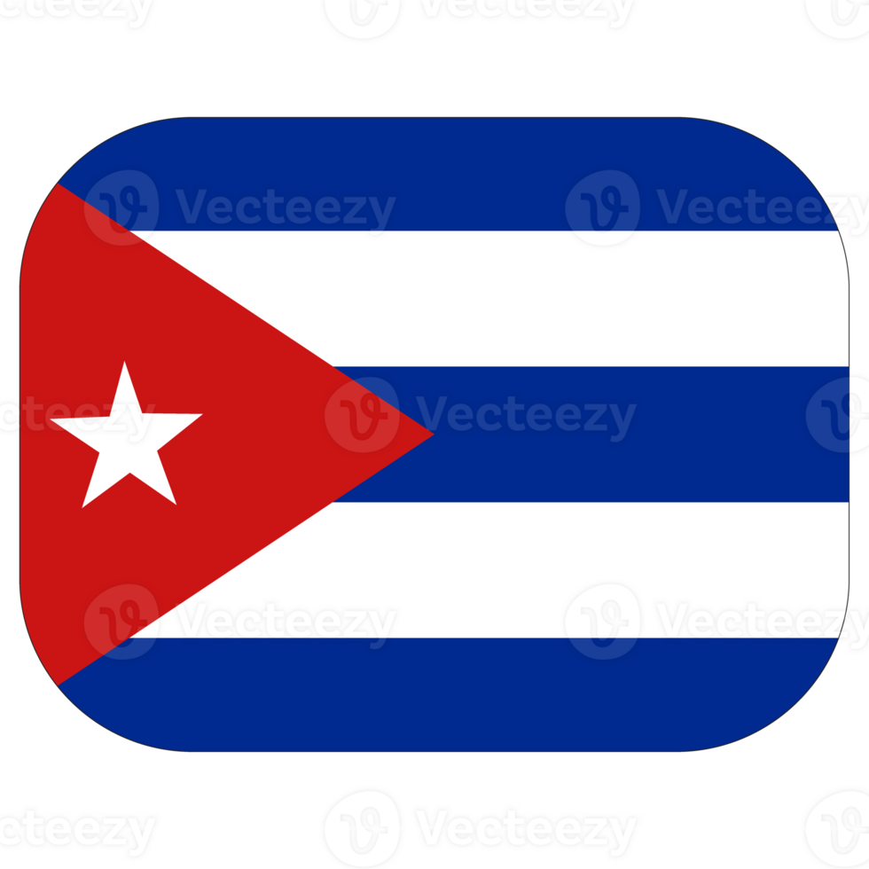 Cuba flag in design shape. Flag of Cuba in design shape png