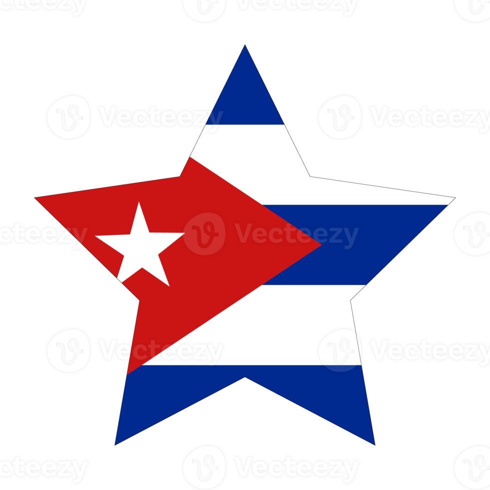 Cuba flag in design shape. Flag of Cuba in design shape png
