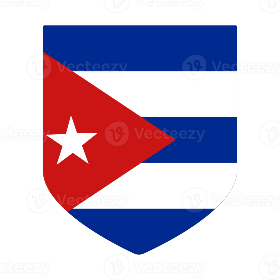 Cuba flag in design shape. Flag of Cuba in design shape png