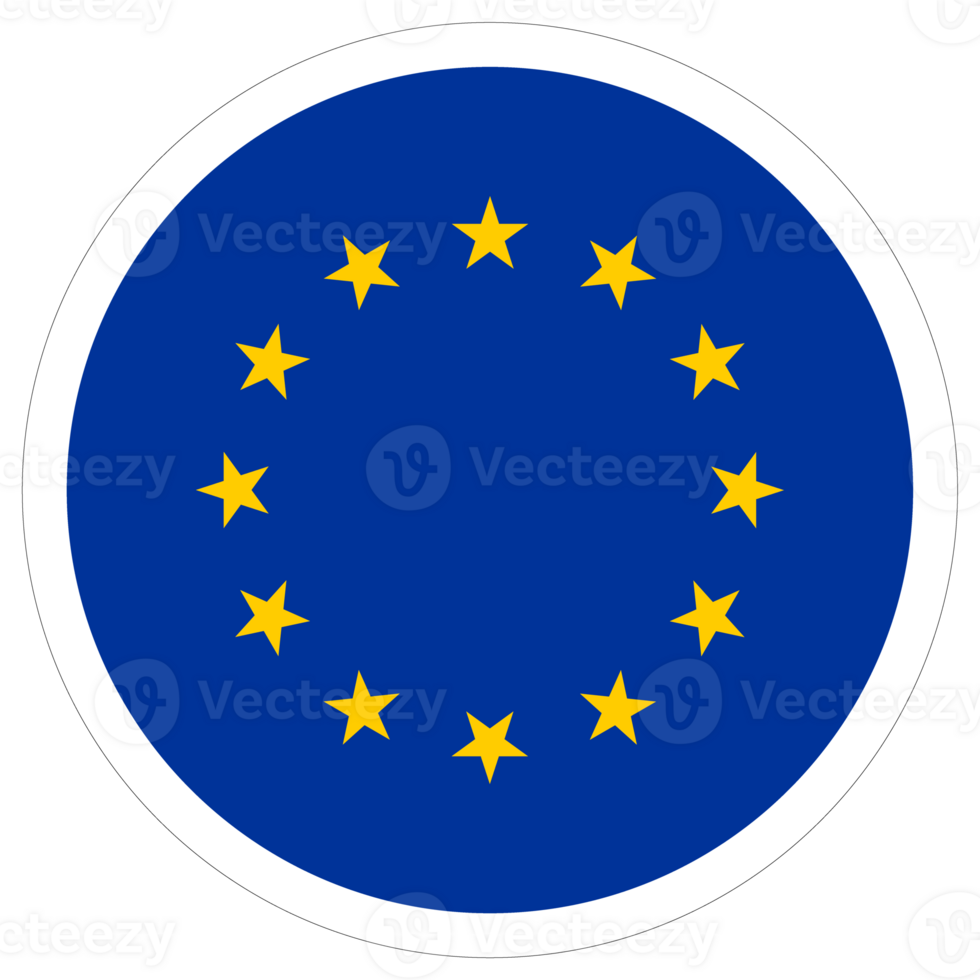 Flag of Europe in design shape. European Union. EU flag in design shape png