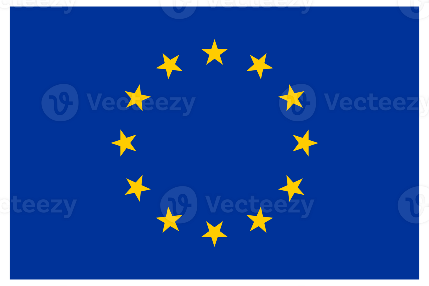 Flag of Europe in design shape. European Union. EU flag in design shape png