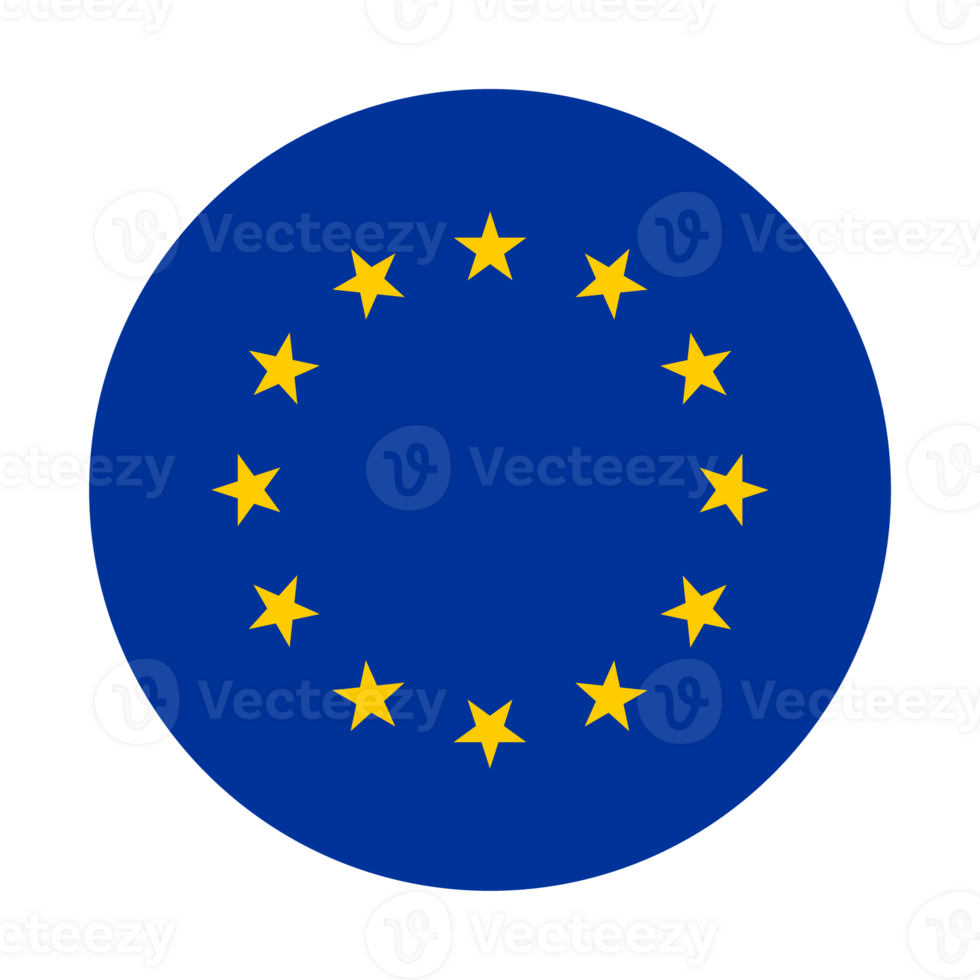 Flag of Europe in design shape. European Union. EU flag in design shape png