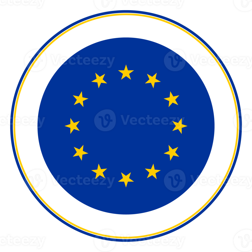 Flag of Europe in design shape. European Union. EU flag in design shape png