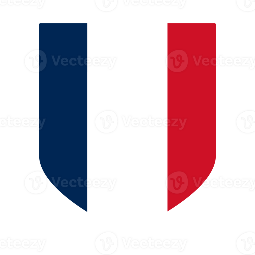 French flag. Flag of France in design shape. png