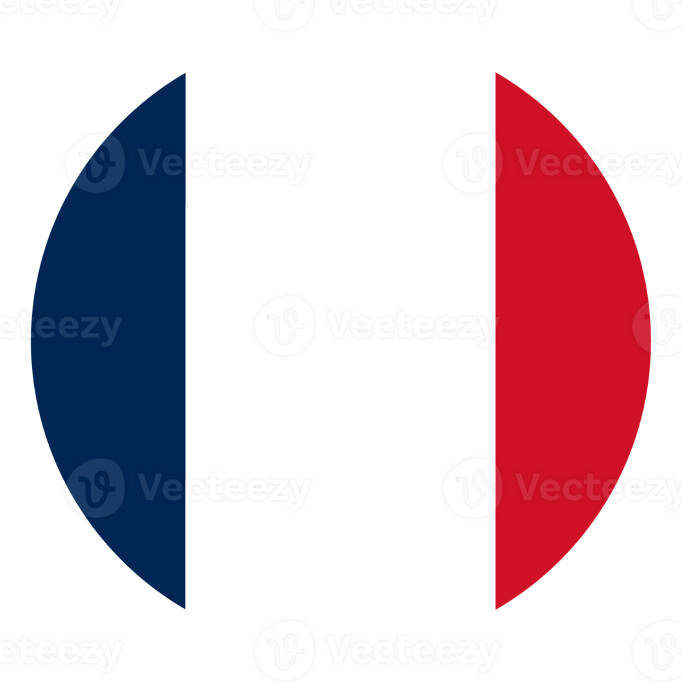 French flag. Flag of France in design shape. png