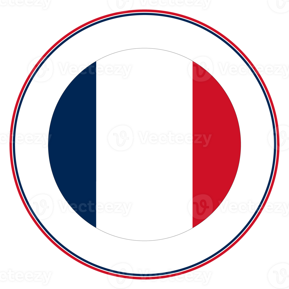 French flag. Flag of France in design shape. png