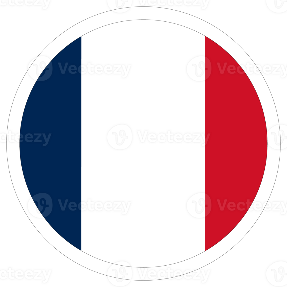 French flag. Flag of France in design shape. png