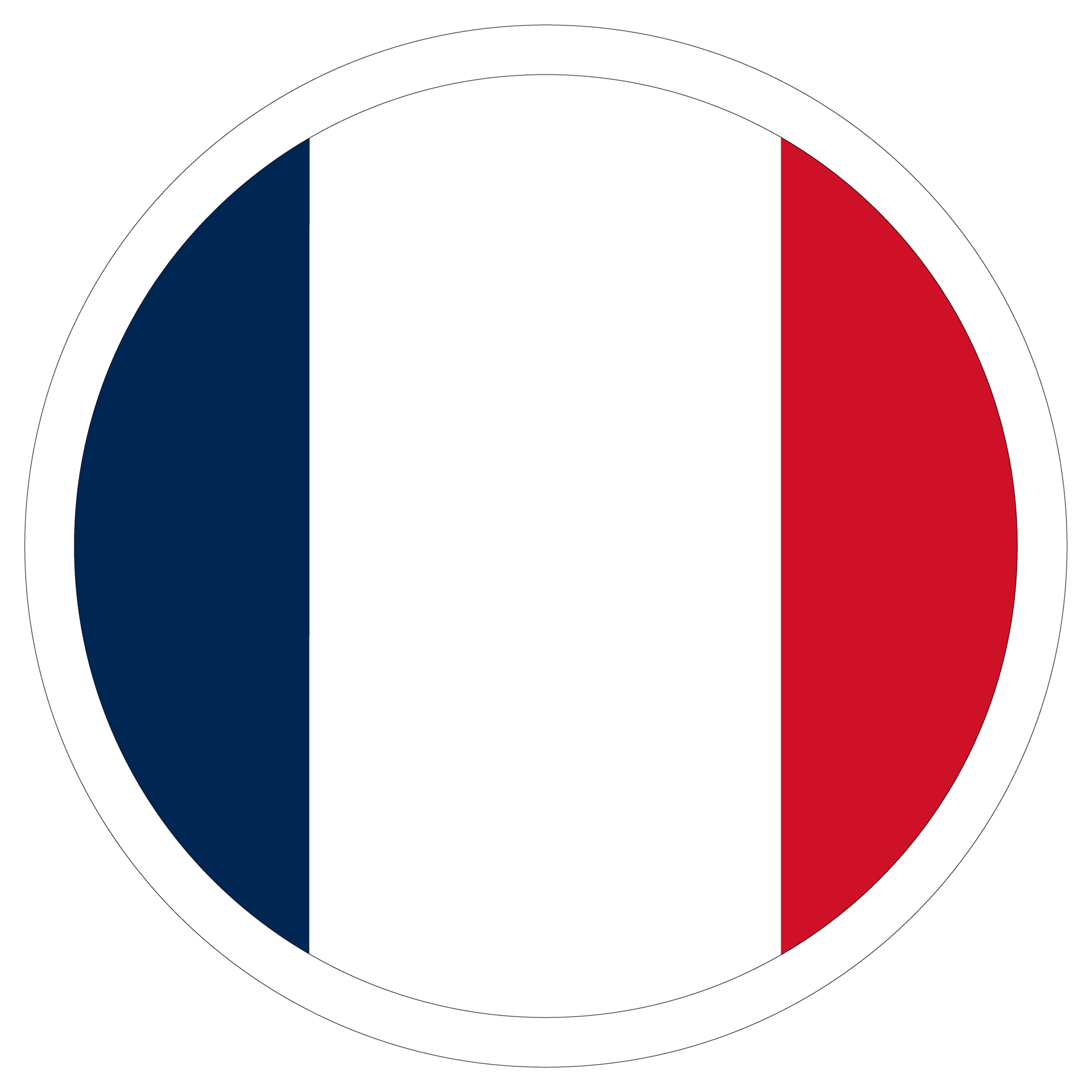 French flag. Flag of France in design shape. 25862727 PNG