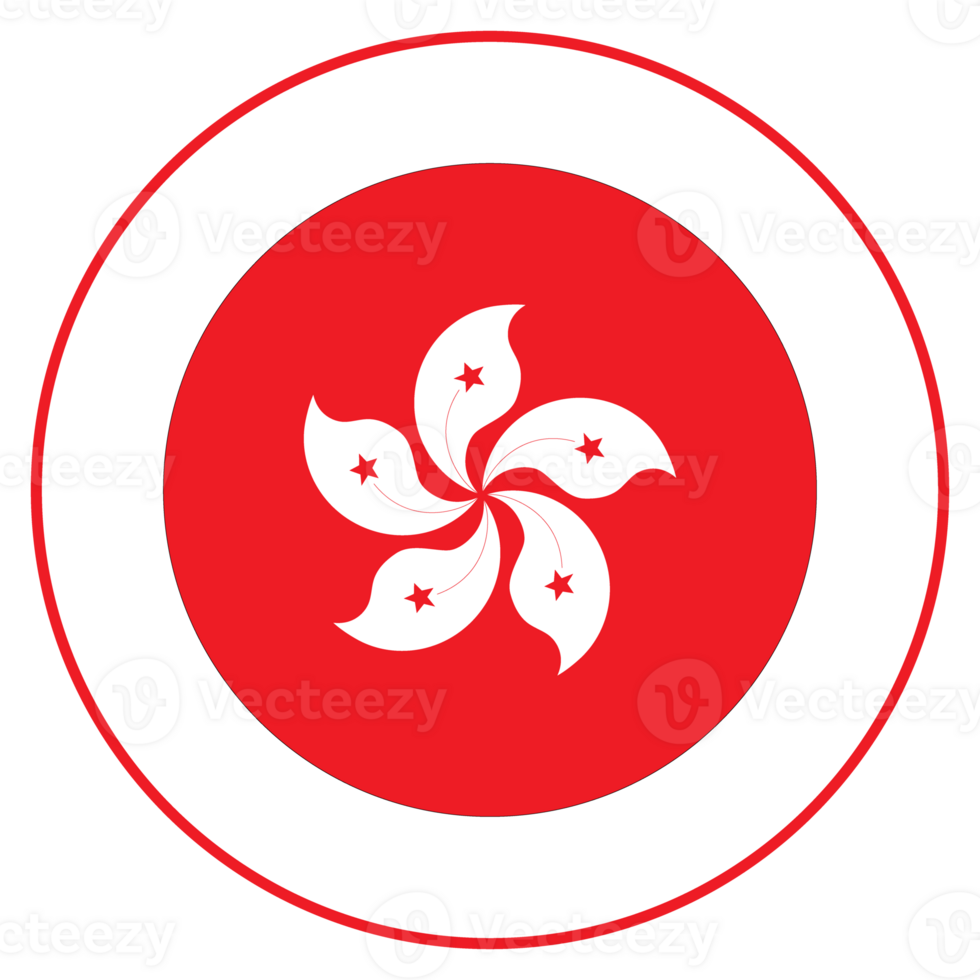 The Flag of Hong Kong. Hong Kong flag in shape png